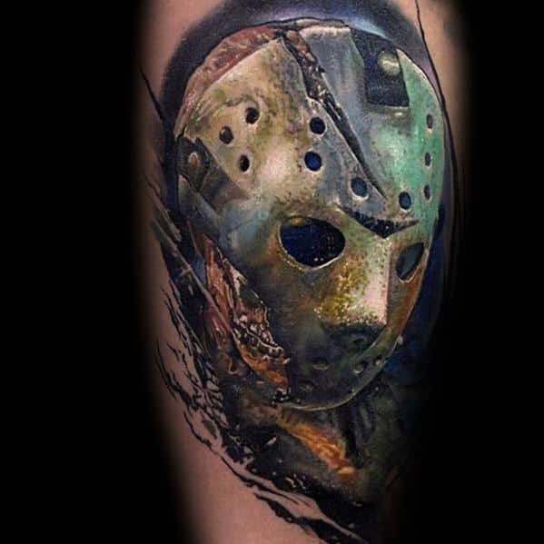 60 Jason Mask Tattoo Designs For Men - Friday The 13th Ideas