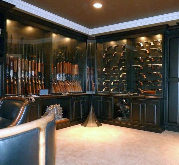 Cool Basement Gun Room For Males