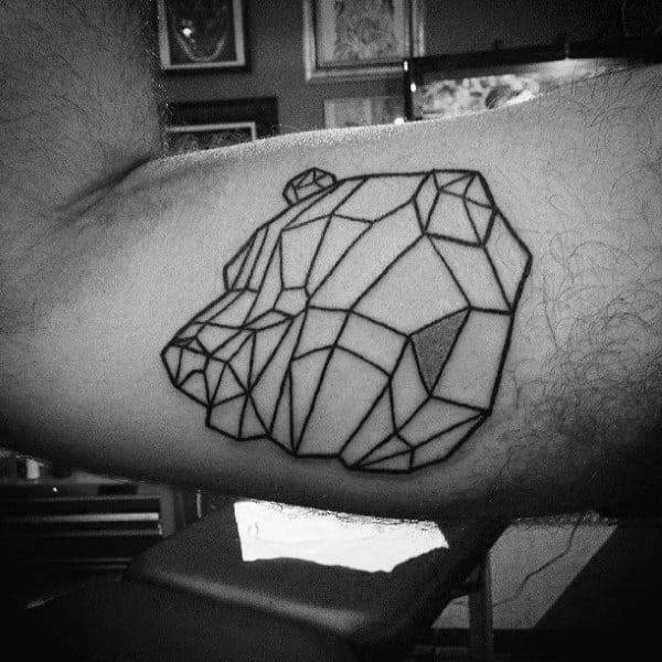 60 Geometric Bear Tattoo Designs For Men - Manly Ink Ideas