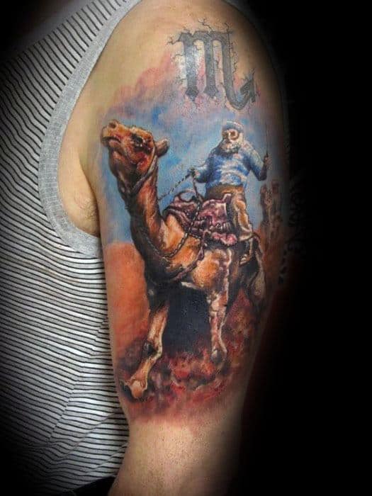 40 Camel Tattoo Designs For Men - Desert Creature Ink Ideas