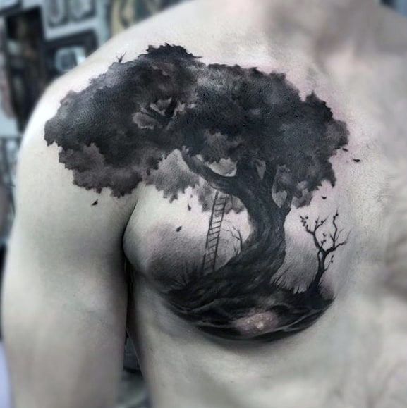 70 Cool Chest Tattoos For Men - Masculine Ink Design Ideas