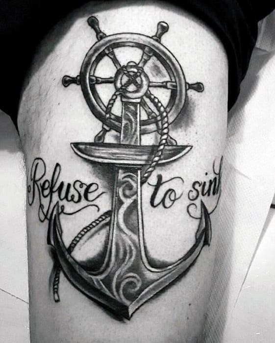 50 Refuse To Sink Tattoo Designs For Men Strong Ink Ideas