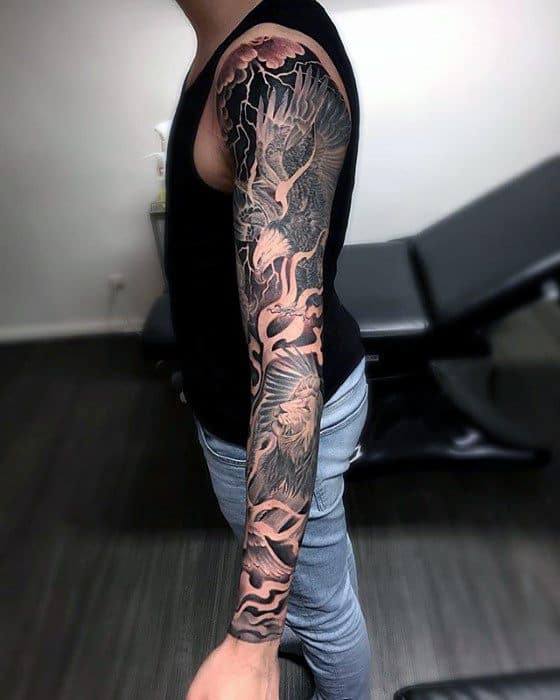 60 Thunderstorm Tattoo Designs For Men - Weather Ink Ideas