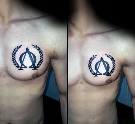 30 Alpha Omega Tattoo Designs For Men - Greek Grandeur