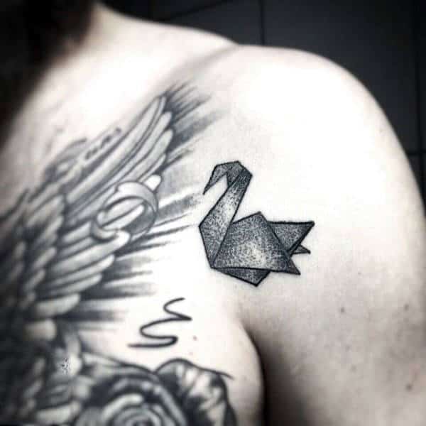 90 Origami Tattoo Designs For Men Folded Paper Ink Ideas