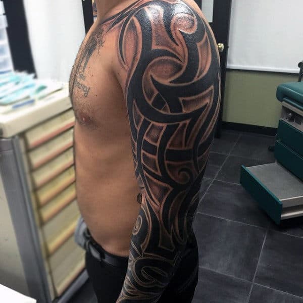 90 Tribal Sleeve Tattoos For Men  Manly Arm Design Ideas