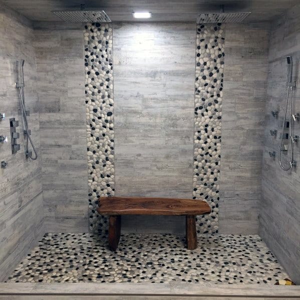 Top 50 Best Shower Bench Ideas - Relaxing Bathroom Seat Designs