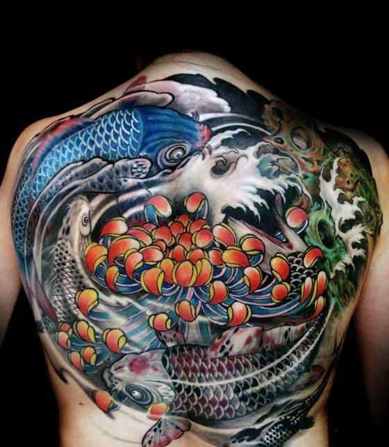 ying yang koi fish tattoos