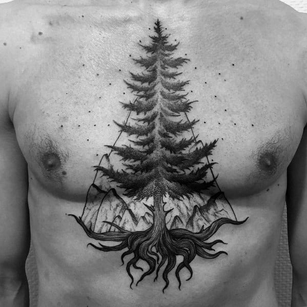 60 Cool Tree Tattoos For Men - Nature Inspired Ink Design Ideas