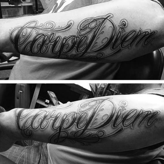 carpe diem tattoo men