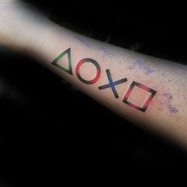 50 Playstation Tattoo Designs For Men - Video Game Ink Ideas