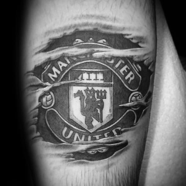 40 Manchester United Tattoo Designs For Men Soccer Ideas