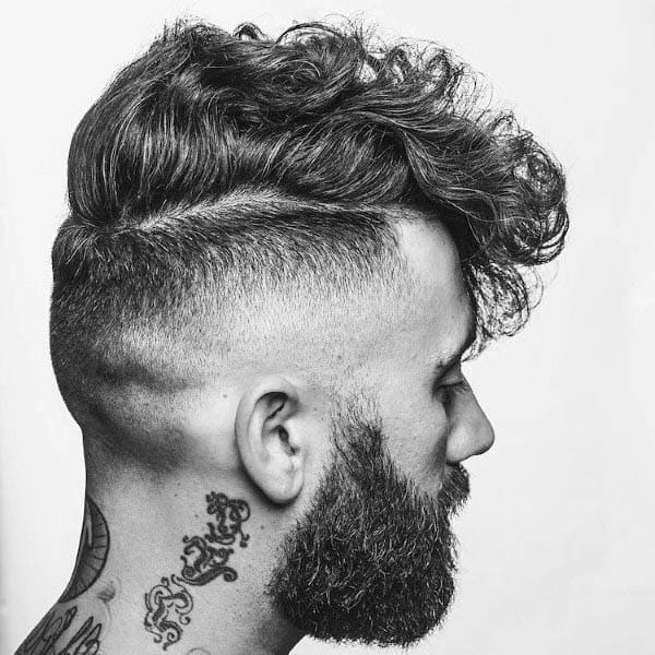 Curly Mens High Fade Hair Style