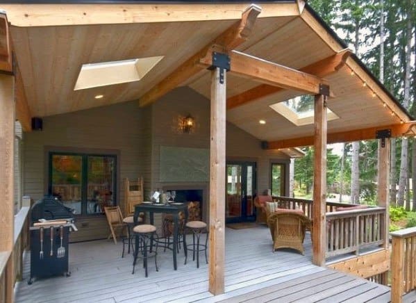 Top 40 Best Deck Roof Ideas - Covered Backyard Space Designs