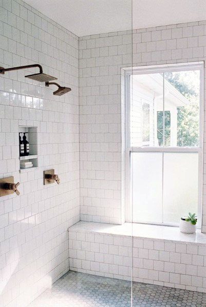 Top 70 Best Shower Window Ideas - Bathroom Natural Light