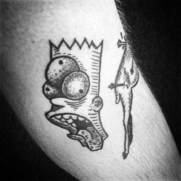 50 Bart Simpson Tattoo Designs For Men - The Simpsons Ink Ideas