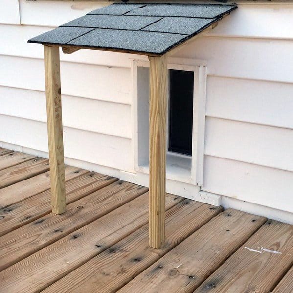 Doggy Door Design Idea Inspiration With Small Covered Roof