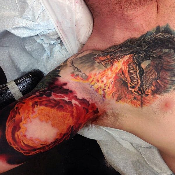 80 Fire Tattoos For Men Burning Ink Design Ideas