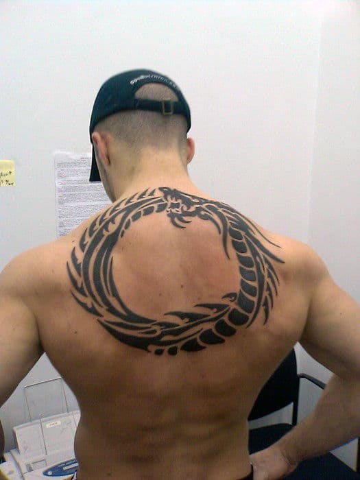50 Upper Back Tattoos For Men Masculine Ink Design Ideas