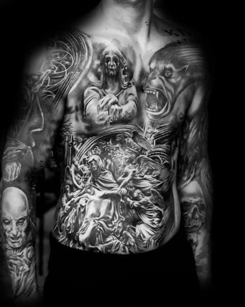 50 Gothic Tattoos For Men - Dark Body Art Design Ideas