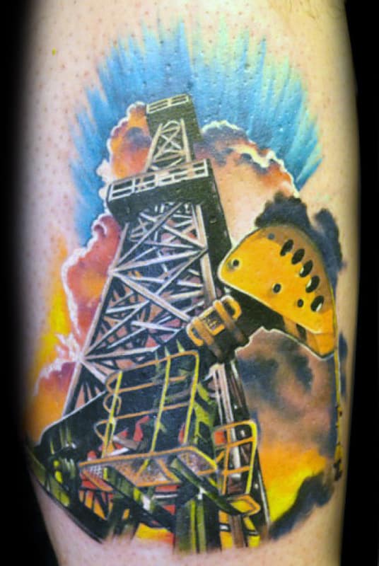40 Oilfield Tattoos For Men Oil Worker Ink Design Ideas