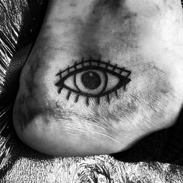 Eye Small Creative Mens Traditional Old School Foot Tattoos