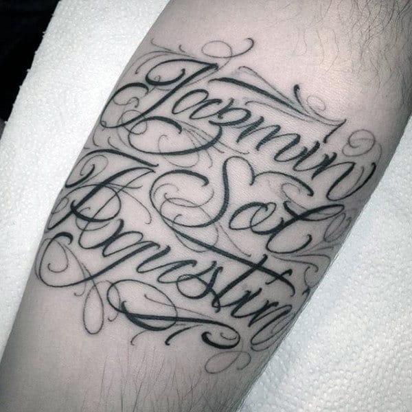 Fancy Lettering Tattoos Pictures 103