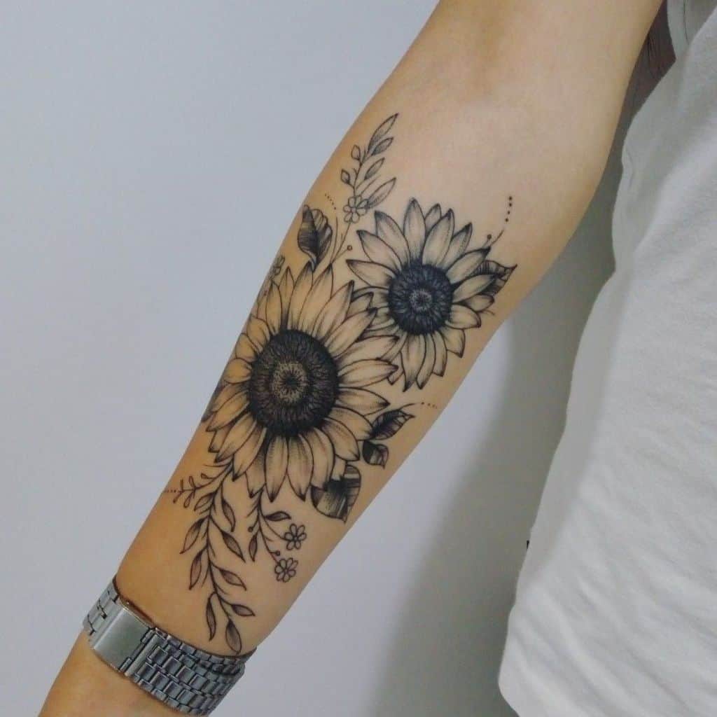 Sunflower Tattoo Designs Carry A Symbol Of Joyful Energy With You
