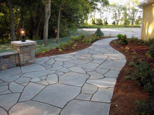 Top 40 Best Flagstone Walkway Ideas - Hardscape Path Designs