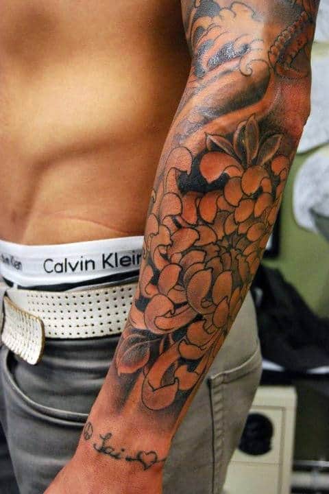 50 Flower Tattoos For Men - A Bloom Of Manly Design Ideas