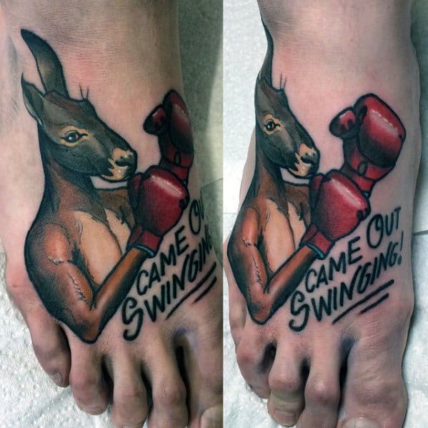 50 Kangaroo Tattoo Designs For Men Australian Animal Ideas