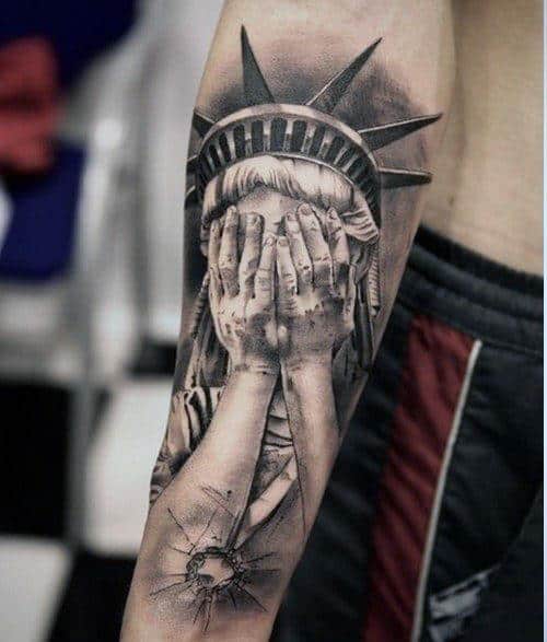 Statue of Liberty Forearm Tattoo