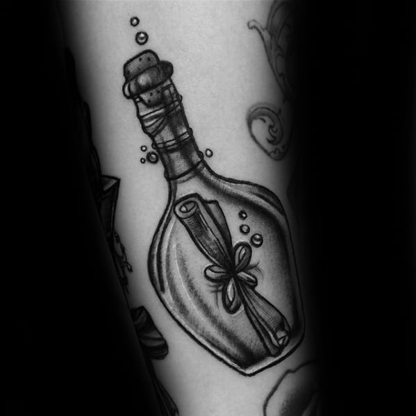 40 Message In A Bottle Tattoo Designs For Men Manly Ink