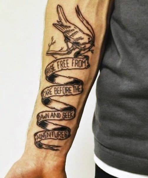 Letters Forearm Tattoo Designs