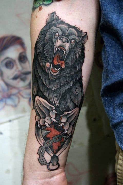 Forearm Wolf Tattoo Designs