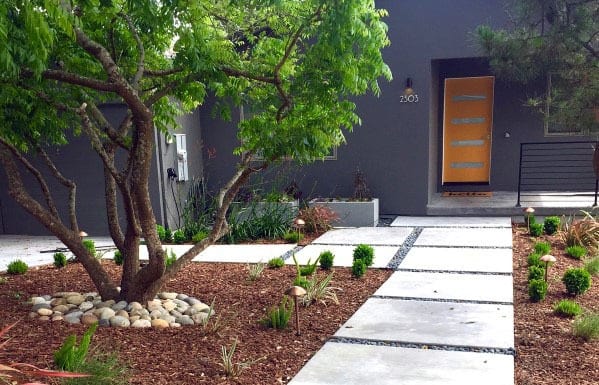 Top 60 Best Concrete Walkway Ideas - Outdoor Path Designs