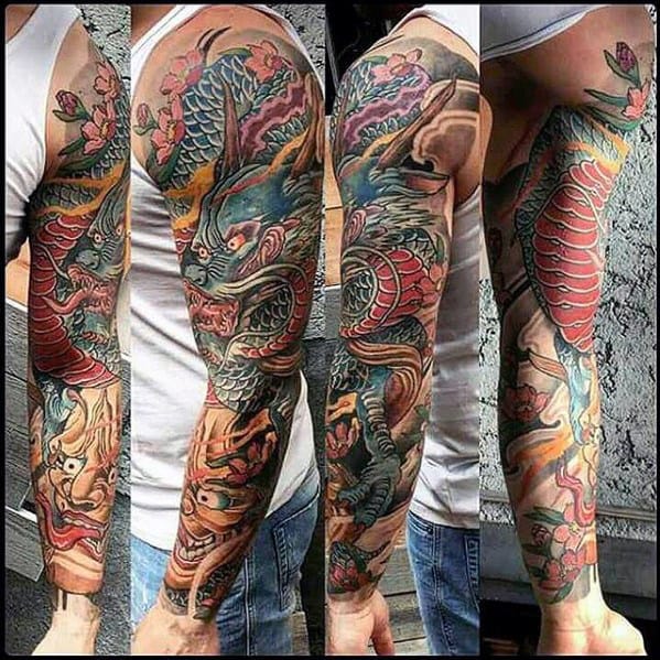 70 Dragon Arm Tattoo Designs For Men - Fire Breathing Ink Ideas
