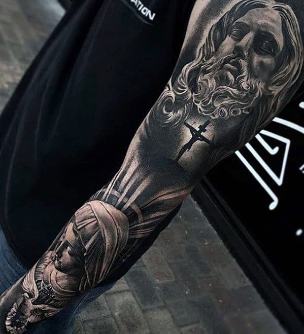 60 3d Jesus Tattoo Designs For Men Religious Ink Ideas