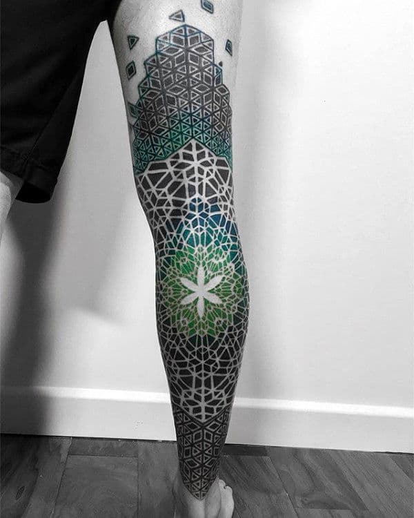 Sacred geometry tattoo color