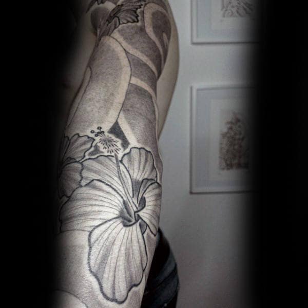 80 Hibiscus Tattoo Designs For Men - Flower Ink Ideas