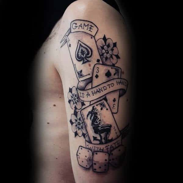 90 Playing Card Tattoos For Men - Lucky Design Ideas