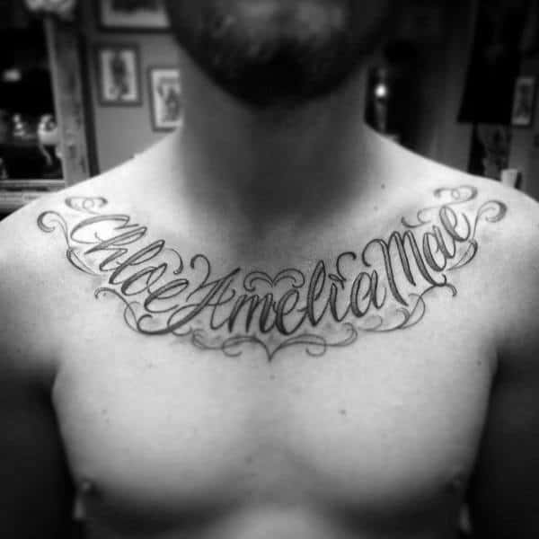 [Get 45+] Name Tattoo Designs For Men Chest