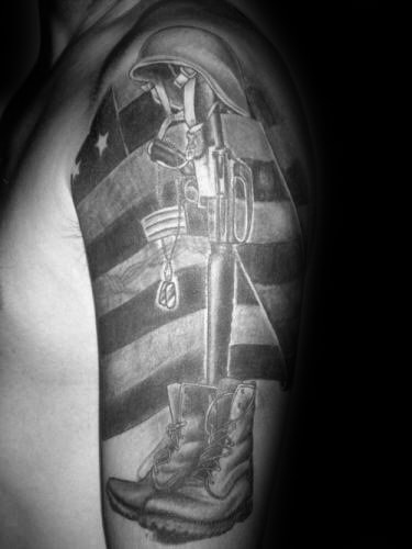 50 Fallen Soldier Tattoo Designs For Men - Memorial Ideas