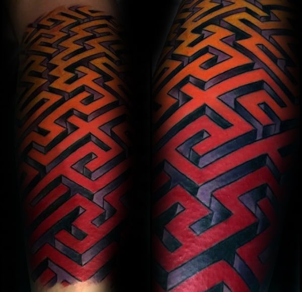 Man in the maze tattoo