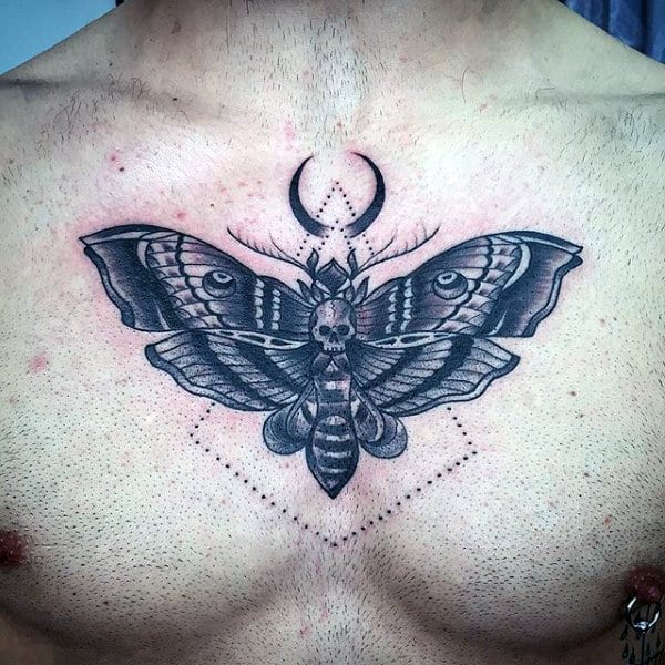 90 Moth Tattoos For Men - Nocturnal Insect Design Ideas