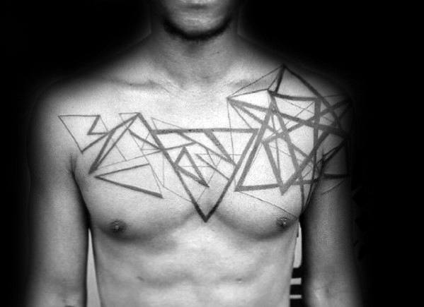 50 Simple Chest Tattoos For Men Manly Upper Body Design Ideas