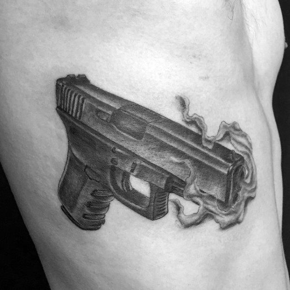 60 Glock Tattoo Ideas For Men - Handgun Designs