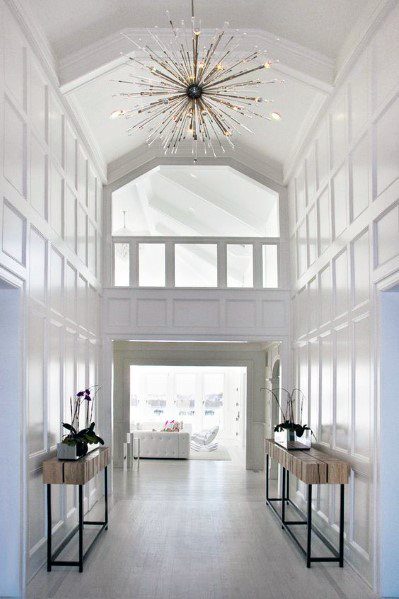 Top 40 Best Foyer Lighting Ideas - Illuminated Entrance Designs
