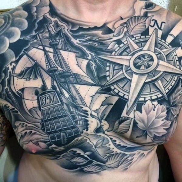 70 Compass Tattoo Designs For Men - An Exploration Of Ideas