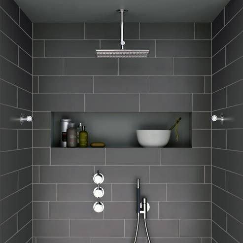 top 60 best grey bathroom tile ideas - neutral interior designs